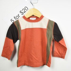 Long sleeve t with colour blocks design